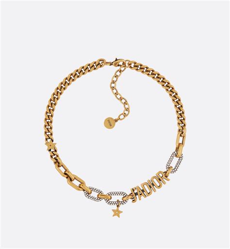 nastro dior|Choker J'Adior Metallo con finitura color oro anticato e nastro in .